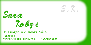 sara kobzi business card
