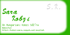 sara kobzi business card